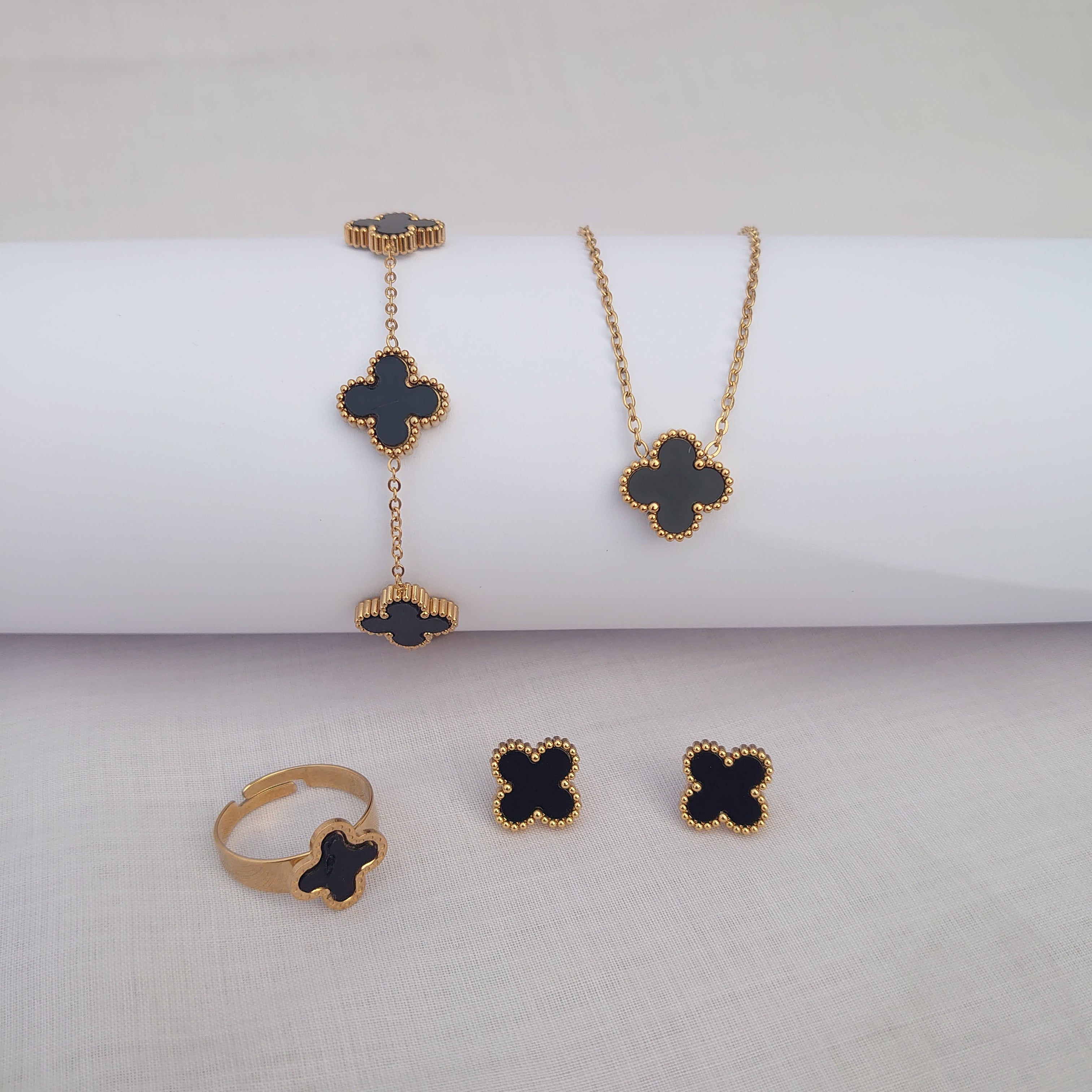 Stainless Steel Black Clover Set